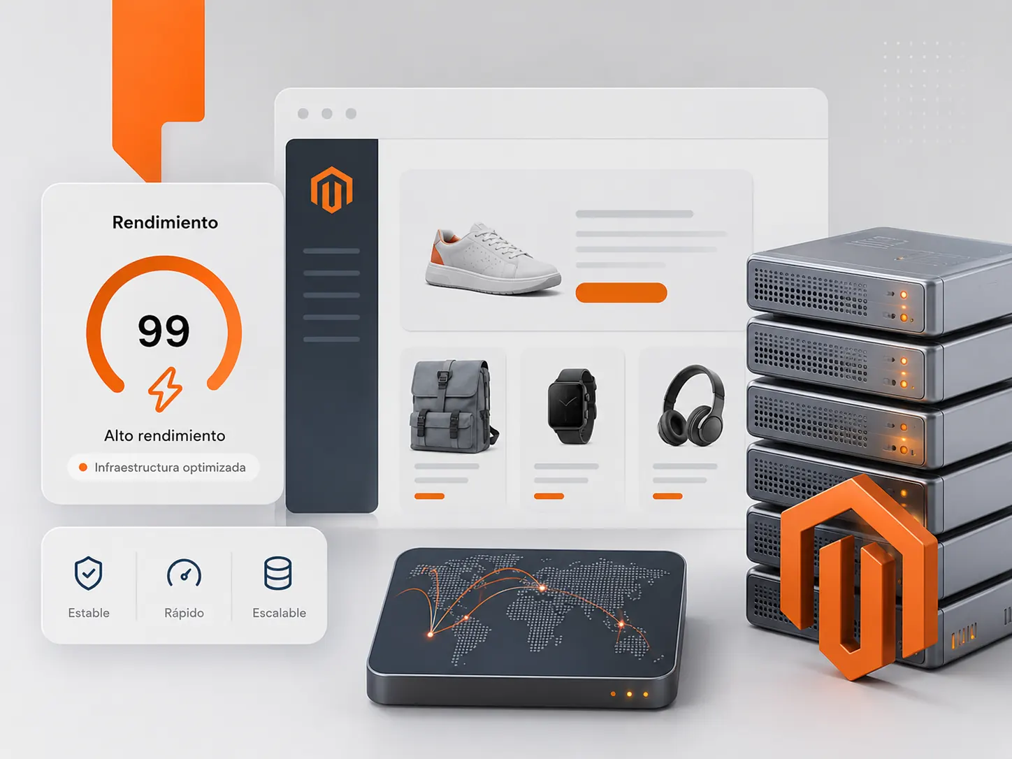 Infraestructura optimizada y alto rendimiento para Magento