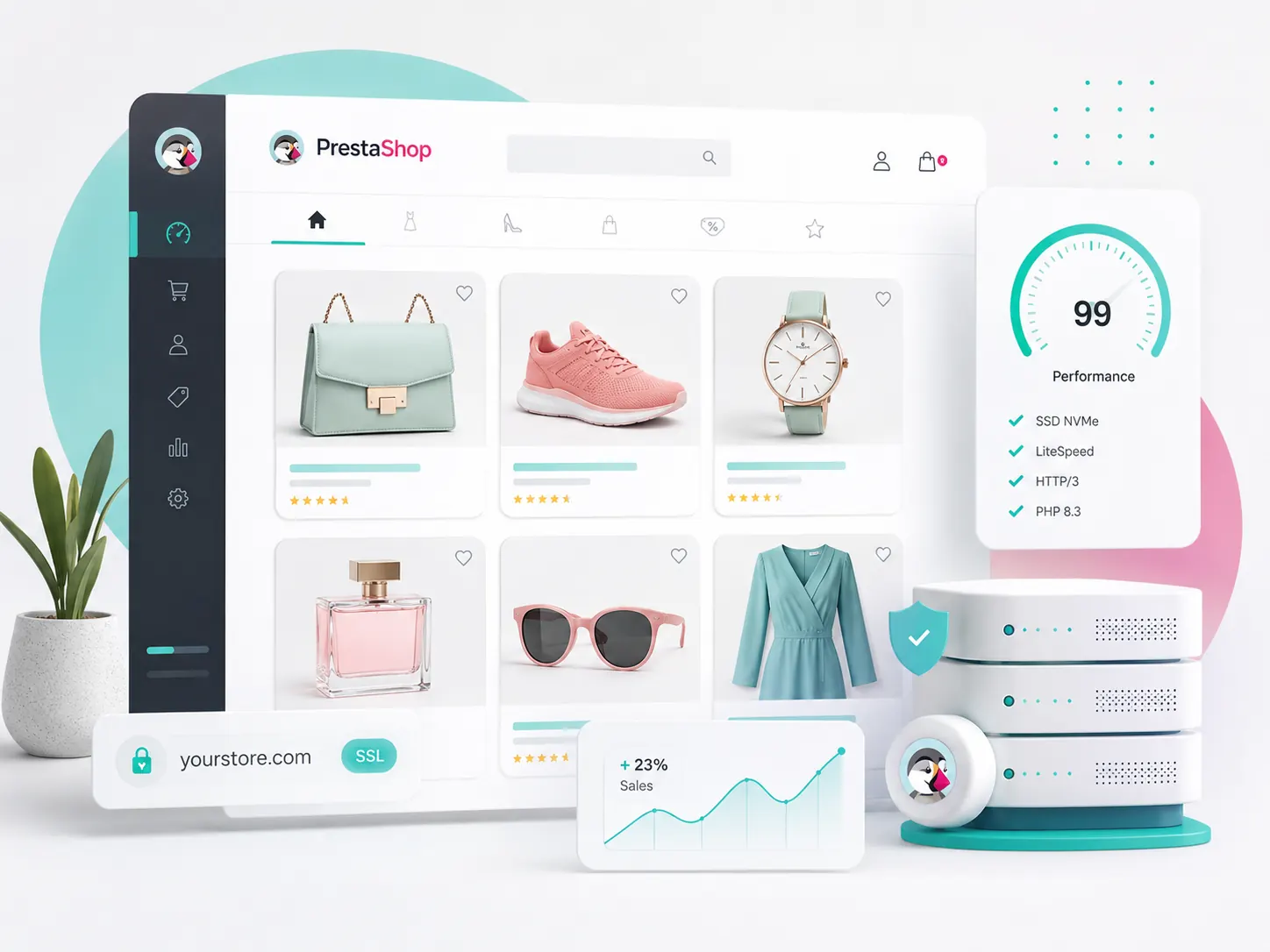 Hosting PrestaShop Chile para tiendas online rápidas, seguras y optimizadas